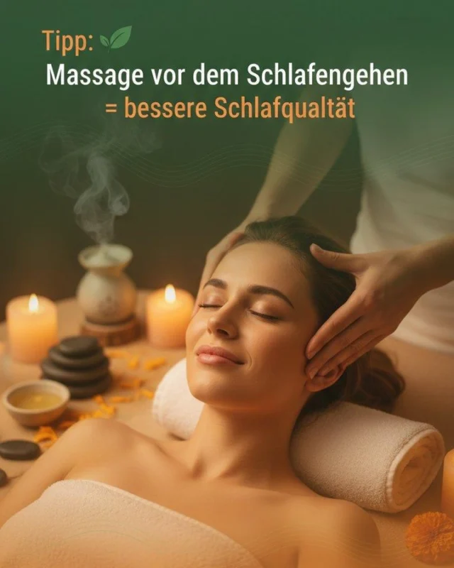 Frau genießt eine entspannende Kopfmassage
